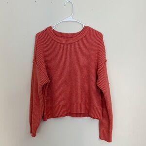 American Eagle Outfitters Women's Red Crew Neck Sweater